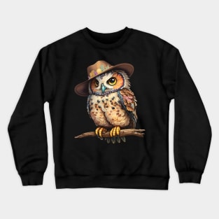 Cowboy Owl Crewneck Sweatshirt